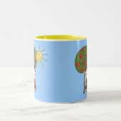 Tasse 2 Couleurs Fille sur le T-shirts et les cadeaux d'oscillation (Centre)