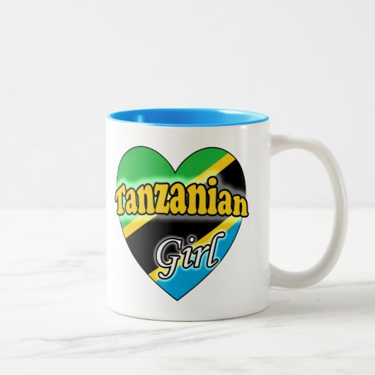Tasse 2 Couleurs fille tanzanienne (Droit)
