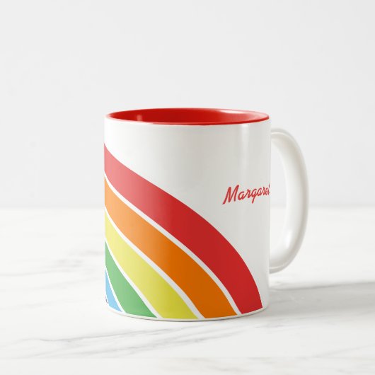 Tasse 2 Couleurs Filles modernes personnalisées de motif (Devant droit)
