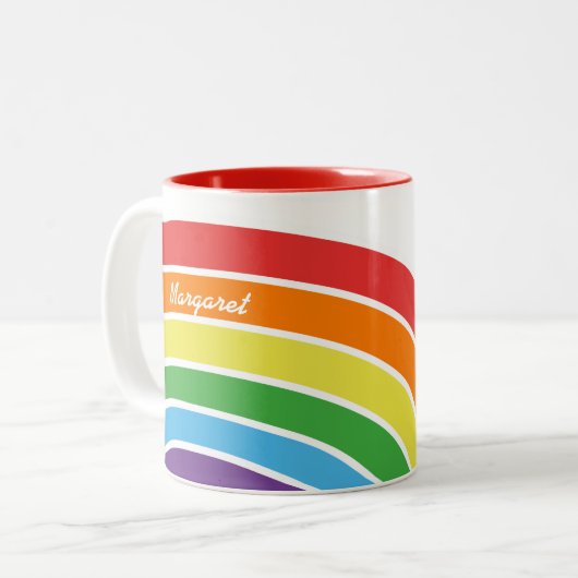 Tasse 2 Couleurs Filles modernes personnalisées de motif (Devant gauche)