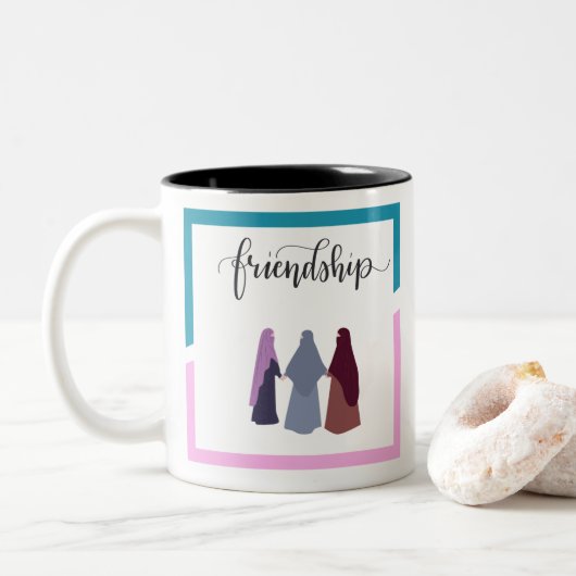 Tasse 2 Couleurs Filles musulmanes (Avec donut)