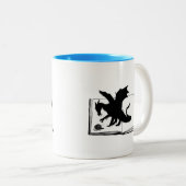Tasse 2 Couleurs Fils de livre de dragon (Devant droit)