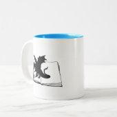 Tasse 2 Couleurs Fils de livre de dragon (Devant gauche)