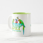 Tasse 2 Couleurs Fils De Perroquet De Pirates (Devant gauche)