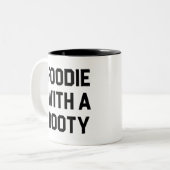 Tasse 2 Couleurs Fin gourmet avec un butin (Devant gauche)