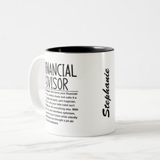 Tasse 2 Couleurs Financial advisor (Devant gauche)
