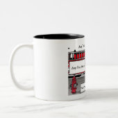 Tasse 2 Couleurs Fire Fighter - Dessin masculin par PrintedPerfecti (Gauche)