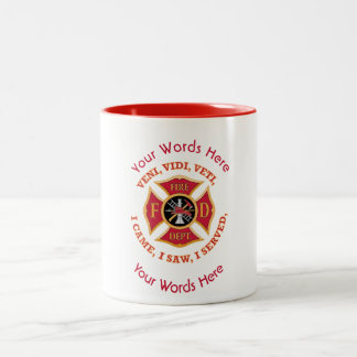 Tasse 2 Couleurs Fireman Croix VVV Personnalisé