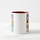 Tasse 2 Couleurs Firenze Nazioni Affiche de voyage (Centre)
