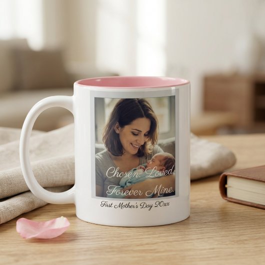 Tasse 2 Couleurs First Mother's Day After Adoption Personalized