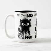 Tasse 2 Couleurs First Of All, No Funny Cat Lover Gift (Gauche)