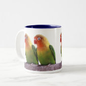 Tasse 2 Couleurs Fischer's Lovebird (Devant gauche)