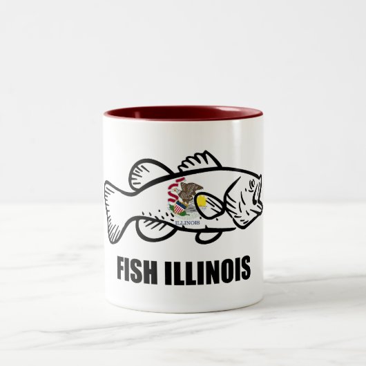 Tasse 2 Couleurs Fish Illinois Bass (Centre)