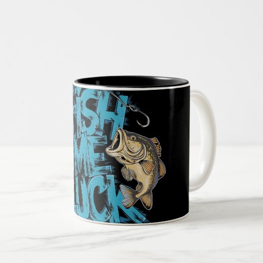 Tasse 2 Couleurs Fish Me Luck Graffiti Bass Art (Devant droit)