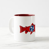 Tasse 2 Couleurs Fish Tennessee Trout (Devant gauche)