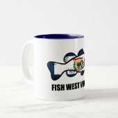 Tasse 2 Couleurs Fish West Virginia (Devant gauche)