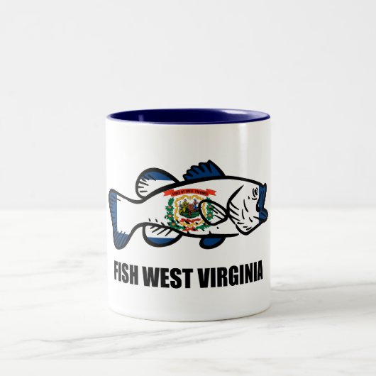 Tasse 2 Couleurs Fish West Virginia (Centre)