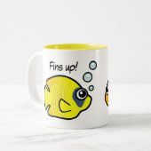Tasse 2 Couleurs Fishy Robbery : Fins up! (Devant gauche)