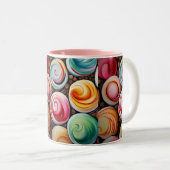 Tasse 2 Couleurs Fissures crémeuses (Devant droit)