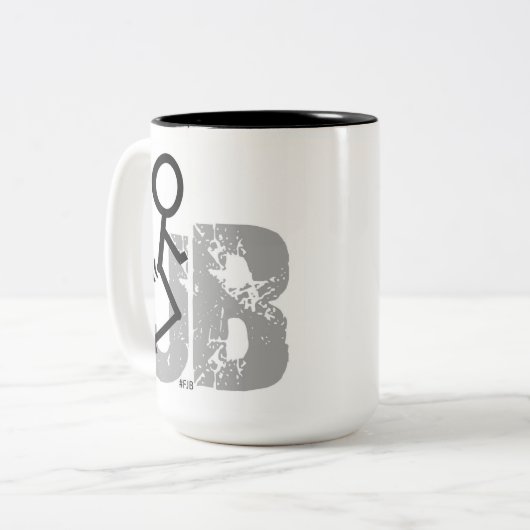 TASSE 2 COULEURS #FJB (Devant gauche)