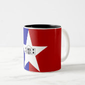 Tasse 2 Couleurs Flag de San Antonio (Devant droit)