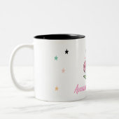 Tasse 2 Couleurs Flamant rose bébé chic, Étoiles, Princesse (Gauche)