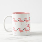 Tasse 2 Couleurs Flamant rose personnalisé (Gauche)