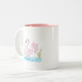 Tasse 2 Couleurs Flamant rose rose #13 (Devant gauche)