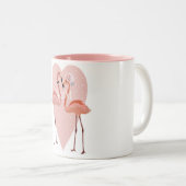 Tasse 2 Couleurs Flamant rose rose chic amour coeur (Devant droit)