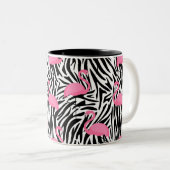 Tasse 2 Couleurs Flamant rose Zebra Imprimer Été (Devant droit)