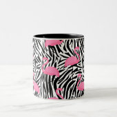 Tasse 2 Couleurs Flamant rose Zebra Imprimer Été (Centre)