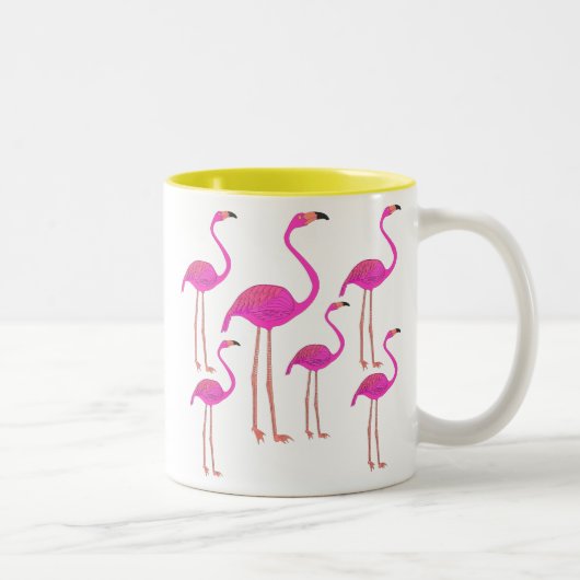 Tasse 2 Couleurs Flamants roses (Droit)