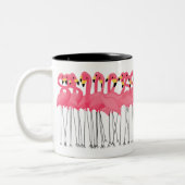 Tasse 2 Couleurs Flamants roses à la mode (Gauche)