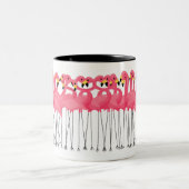 Tasse 2 Couleurs Flamants roses à la mode (Centre)