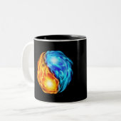 Tasse 2 Couleurs Flames jumelles (Devant gauche)