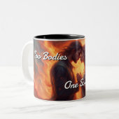 Tasse 2 Couleurs Flames jumelles 005 (Devant gauche)