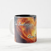Tasse 2 Couleurs Flames jumelles 009 (Devant gauche)