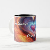 Tasse 2 Couleurs Flames jumelles 023 (Devant gauche)