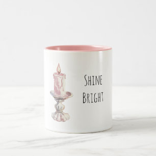 Tasse 2 Couleurs Flamme de bougie rose