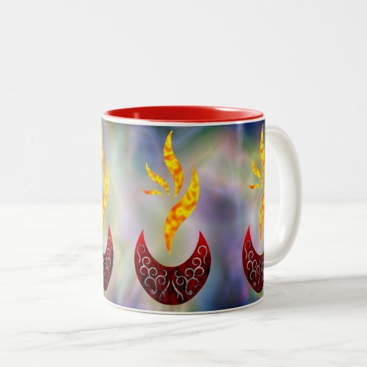 Tasse 2 Couleurs flamme de conception (Devant droit)
