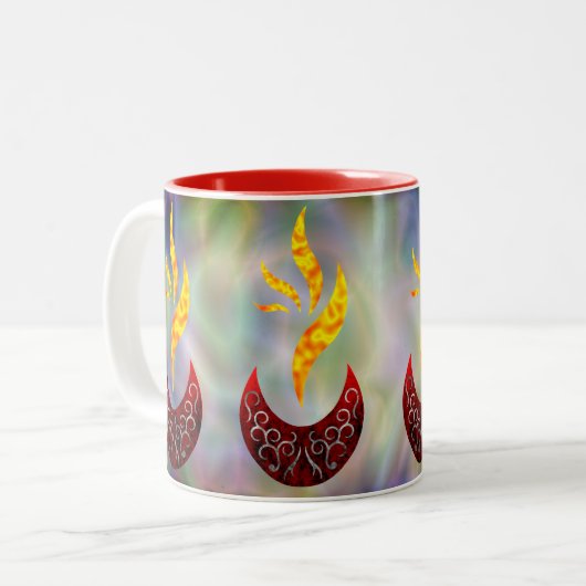 Tasse 2 Couleurs flamme de conception (Devant gauche)