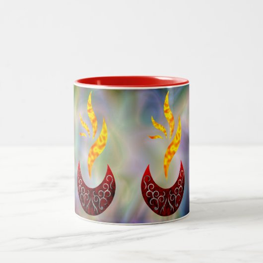 Tasse 2 Couleurs flamme de conception (Centre)