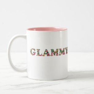 Tasse 2 Couleurs Flamme Florale Grand-mère mignonne Fête des mères