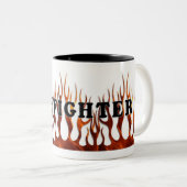 Tasse 2 Couleurs Flammes tribales de FF (Devant droit)