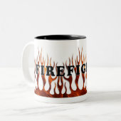 Tasse 2 Couleurs Flammes tribales de FF (Devant gauche)