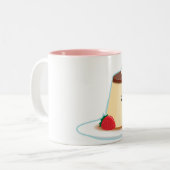 Tasse 2 Couleurs Flan heureux (Devant gauche)