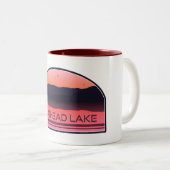 Tasse 2 Couleurs Flathead Lake Montana Red Sunrise (Devant droit)