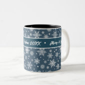 Tasse 2 Couleurs Flèche de neige Bleu profond (Devant droit)