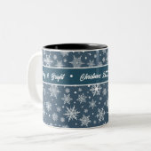 Tasse 2 Couleurs Flèche de neige Bleu profond (Devant gauche)