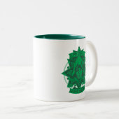 Tasse 2 Couleurs Flèche | Emerald Archer Graphic (Devant droit)